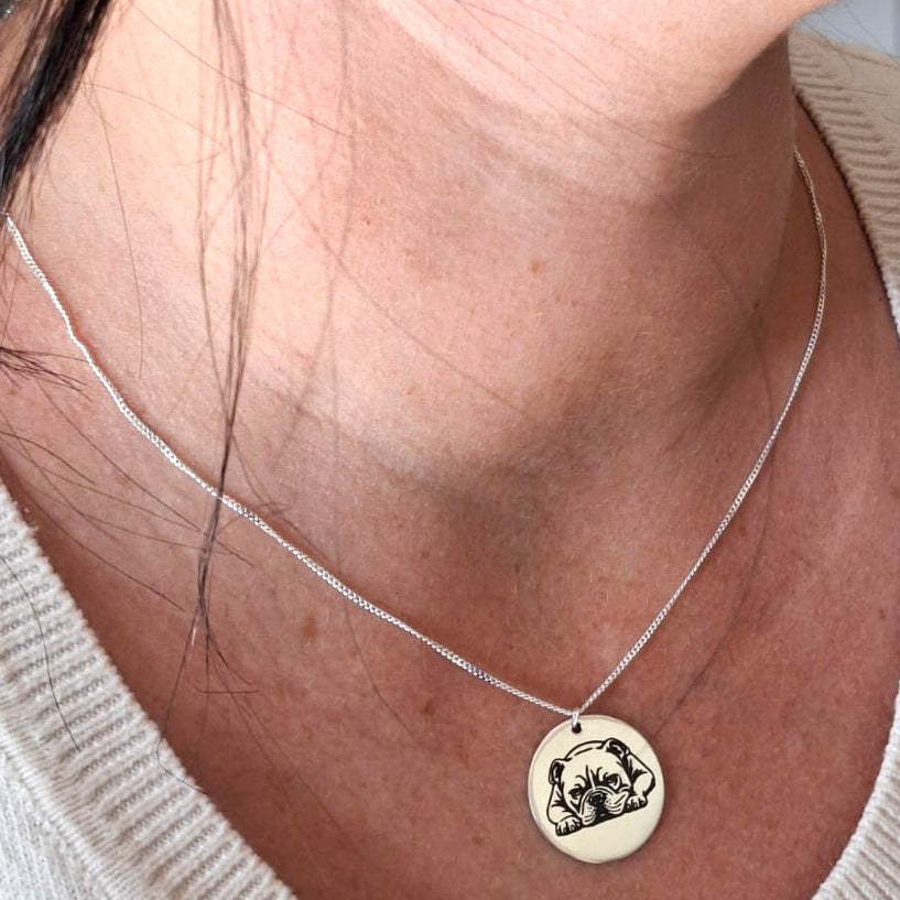 Personalized Photo Disk Necklace