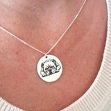 Personalized Photo Disk Necklace