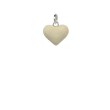 White Heart Charm