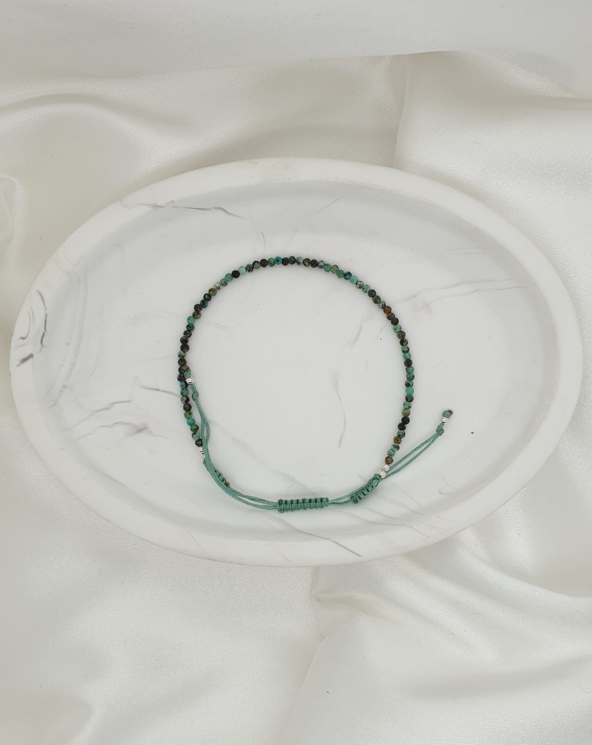 Natural Stone Adjustable Bracelet - AF. Turquoise image