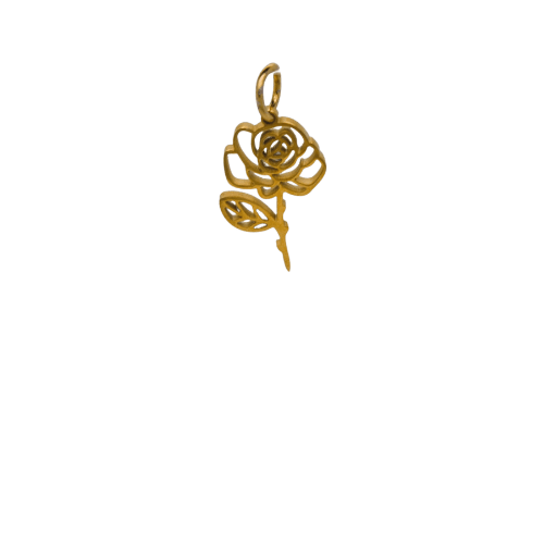 Gold Rose Charm image 0