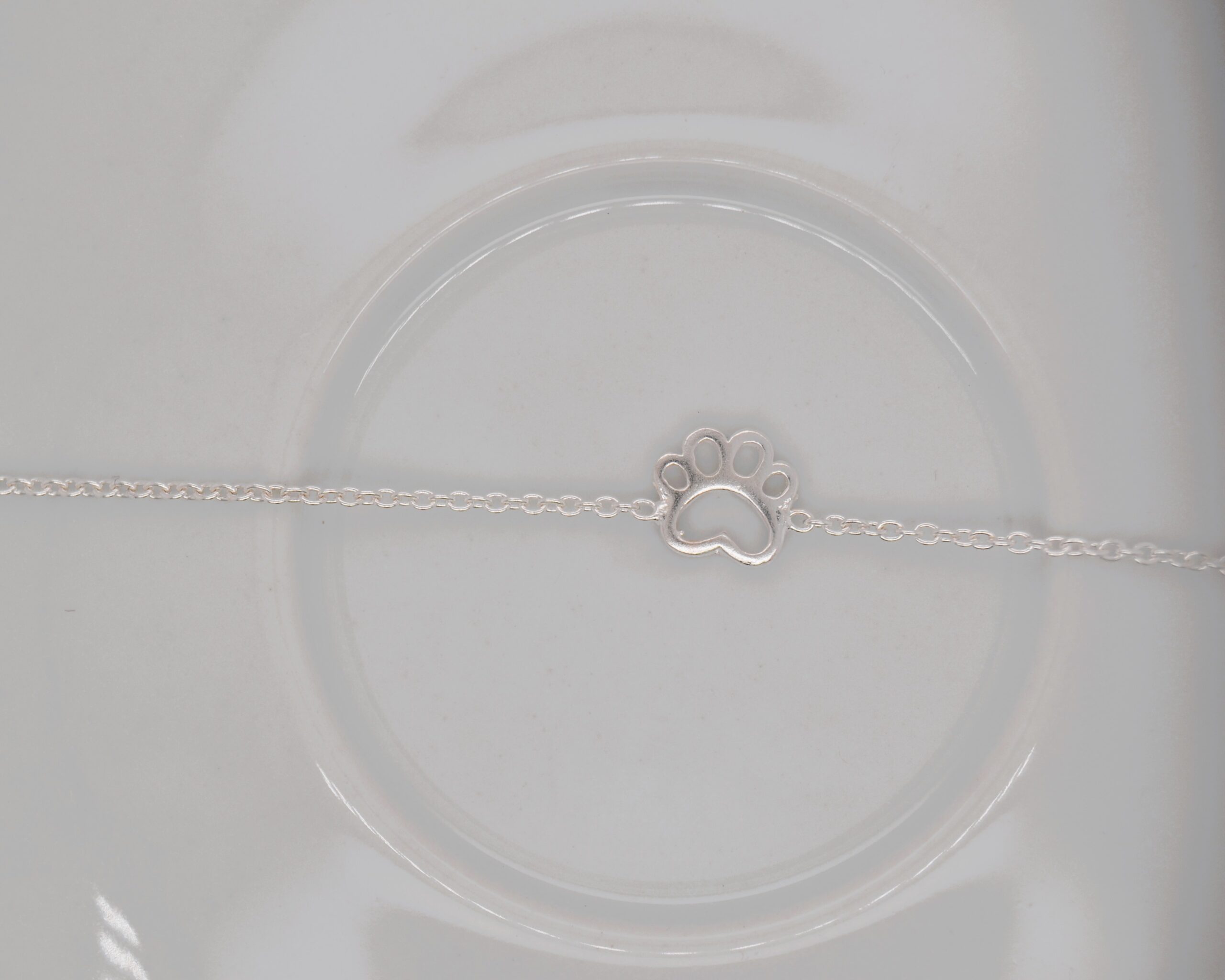 Silver Dog Paw Bracelet image 0