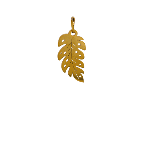 Detailed Gold Leaf Charm image 0