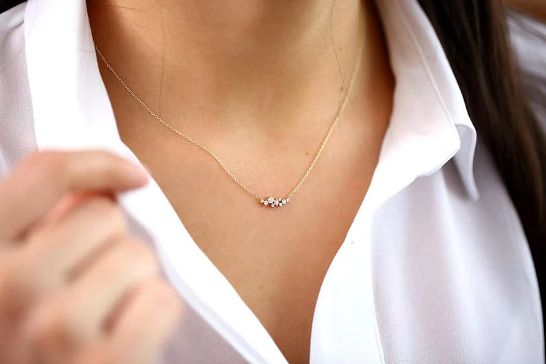 The Cluster Moissanite Necklace image 0