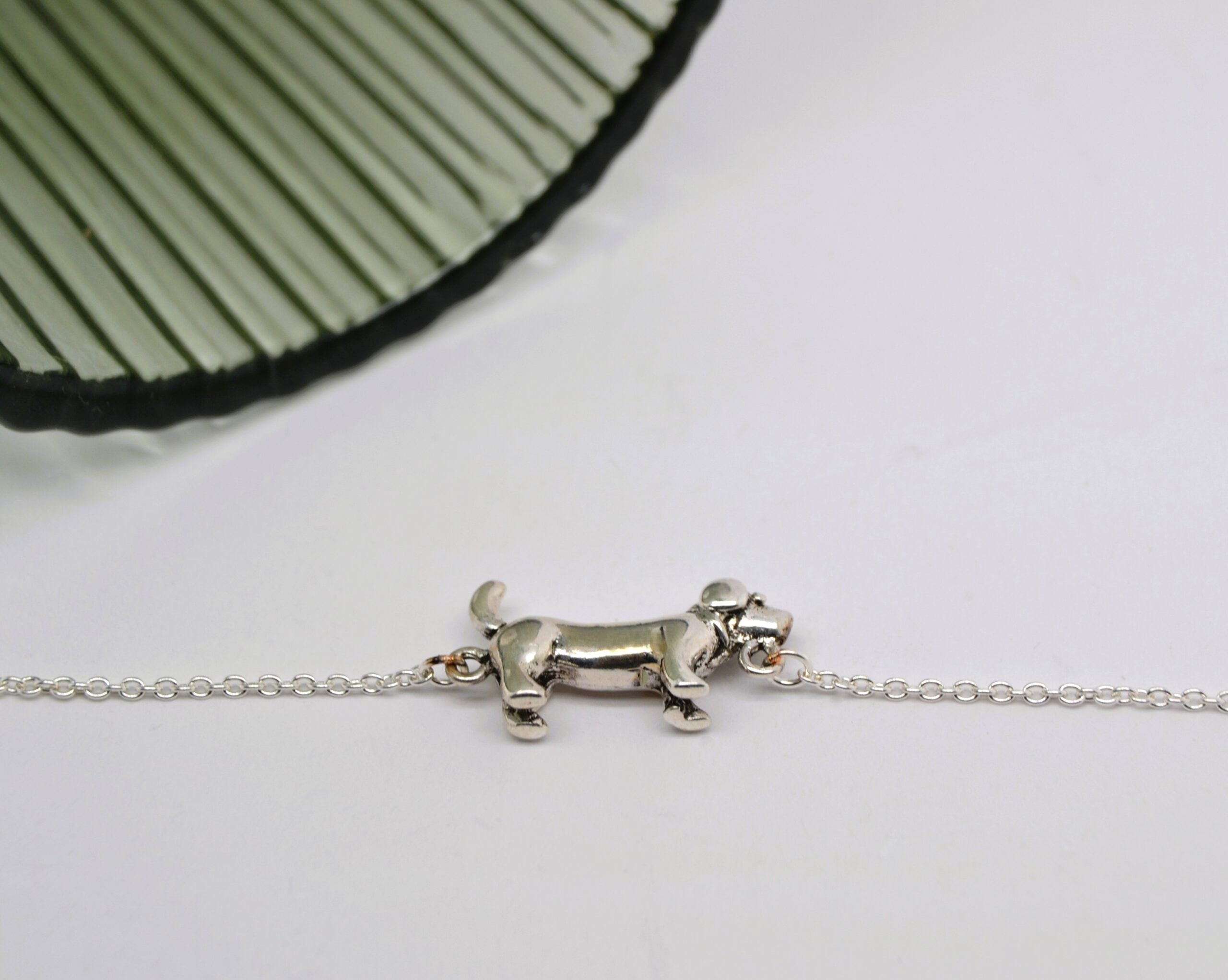 Silver Dachshund Bracelet image 0