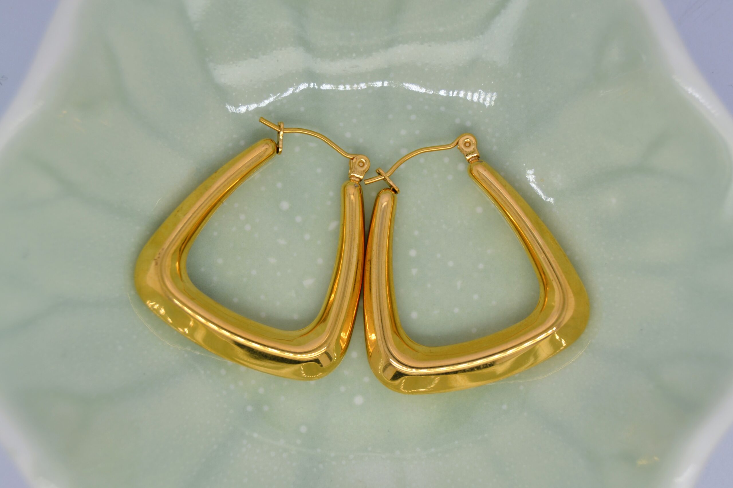 Triangle Gold Earrings image 0