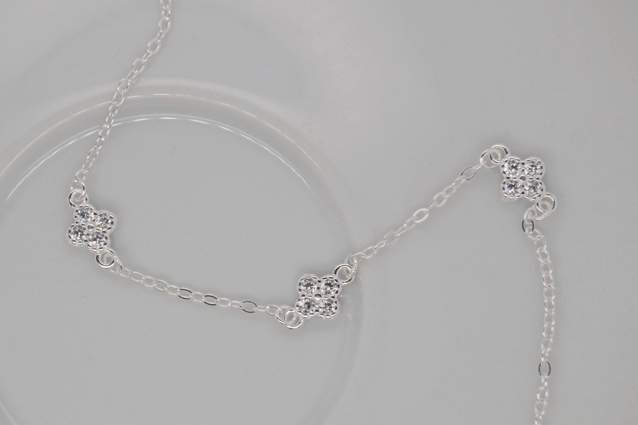Silver Clover Bracelet image 0