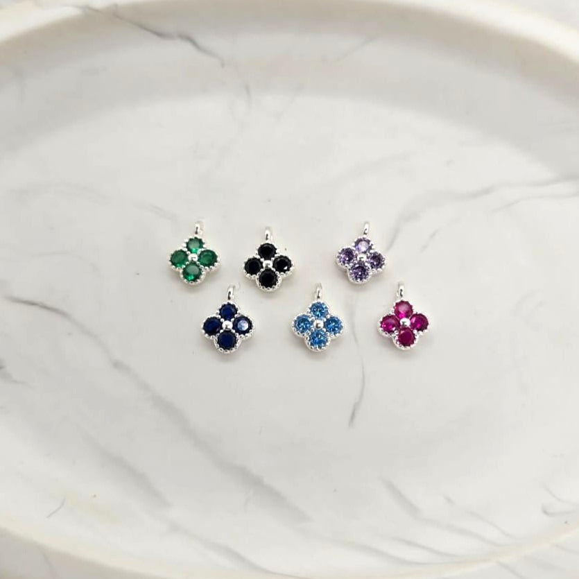 Silver Clover Charm image 0