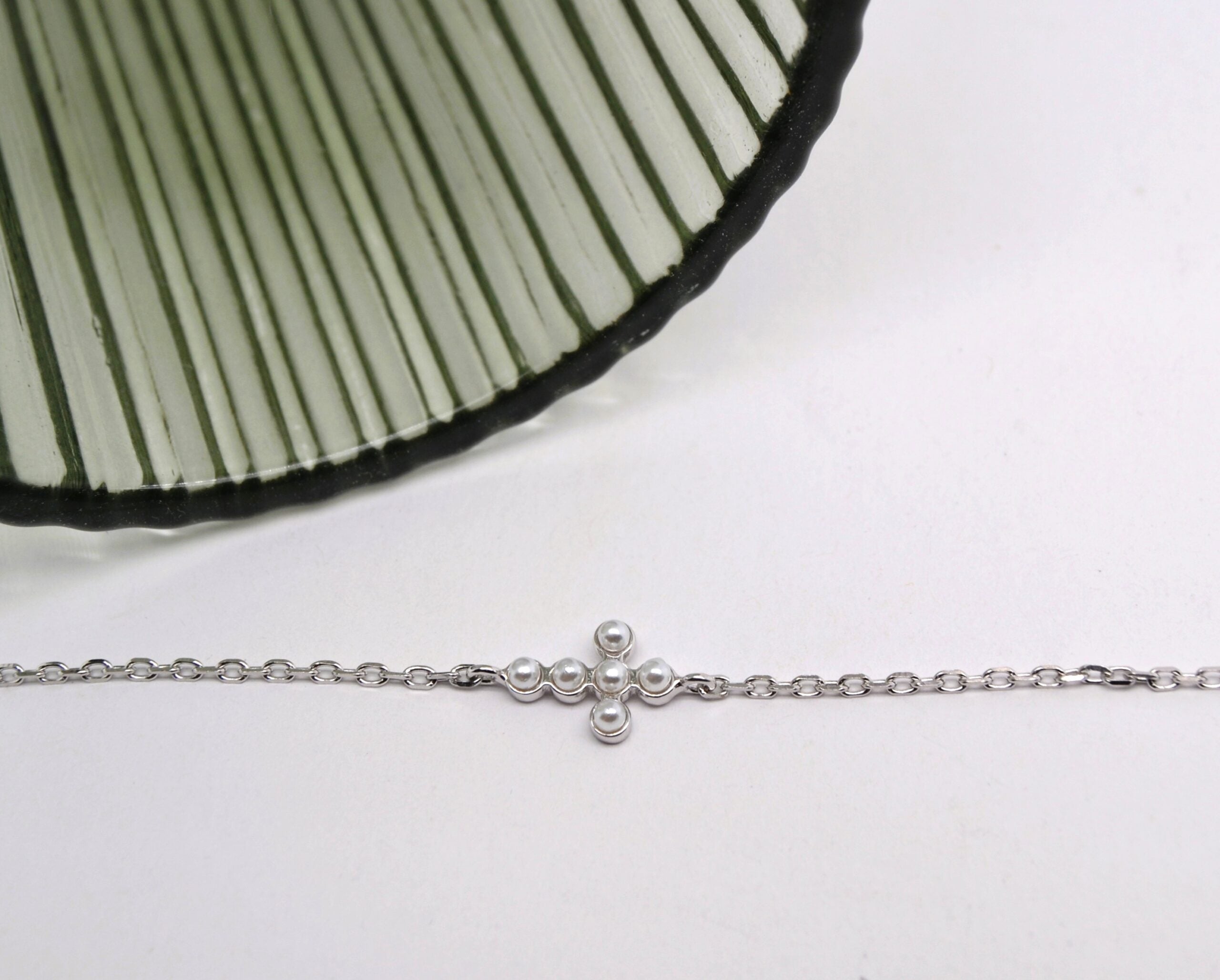 Pearly Cross Bracelet image 0