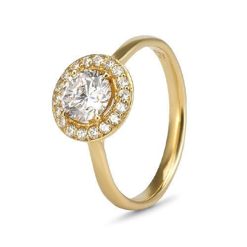 Olivia 9ct White Gold Ring - N, 9ct Yellow Gold image