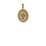 Mother of Pearl Cross Charm image 0