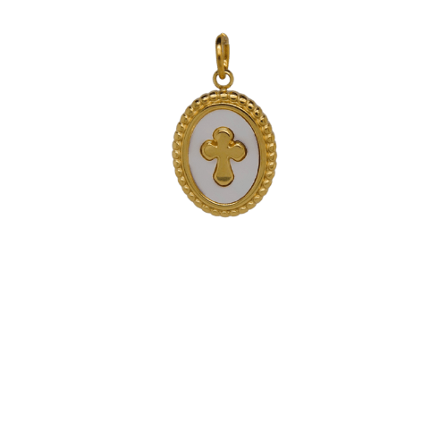 Mother of Pearl Cross Charm image 0