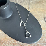 Silver Stirrup Necklace image 0