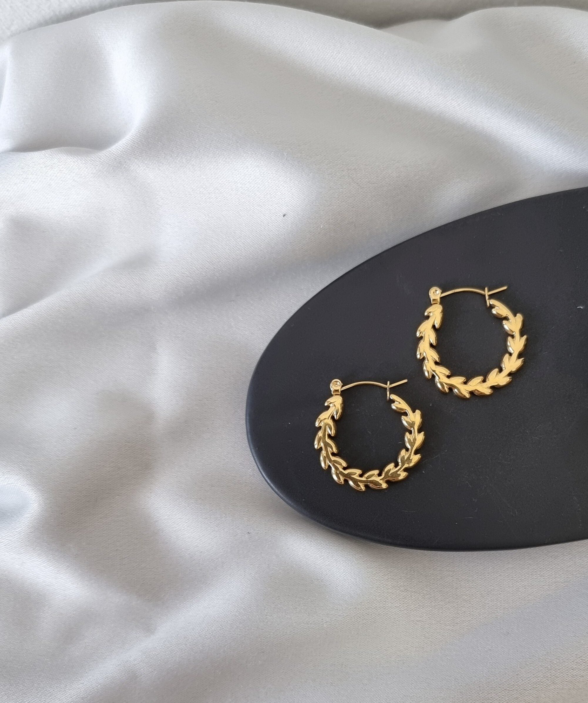 Leaf Stainless Steel Earrings image 0