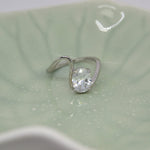 Funky Oval Silver Ring image 0