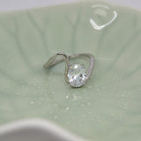 Funky Oval Silver Ring image 0