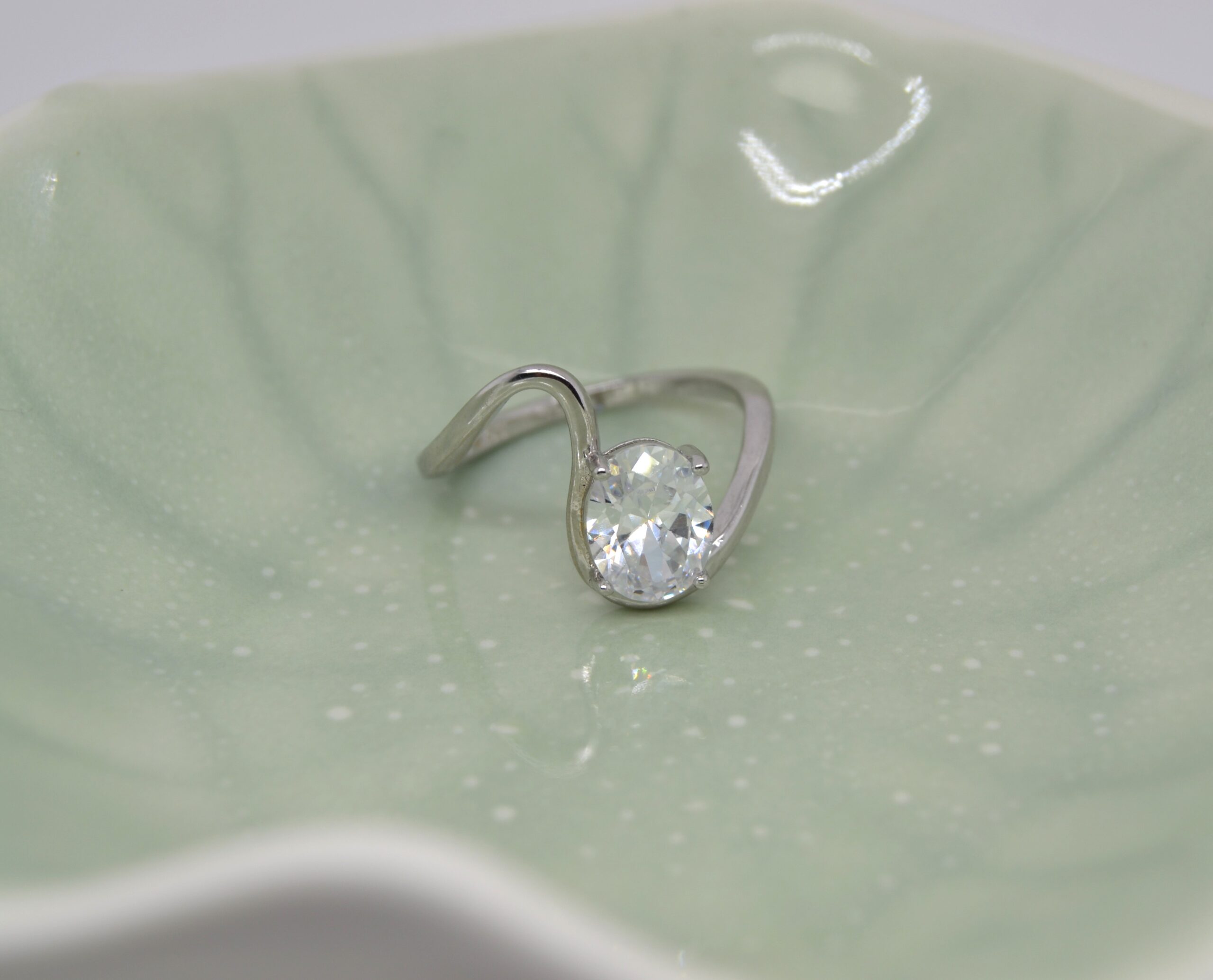Funky Oval Silver Ring image 0