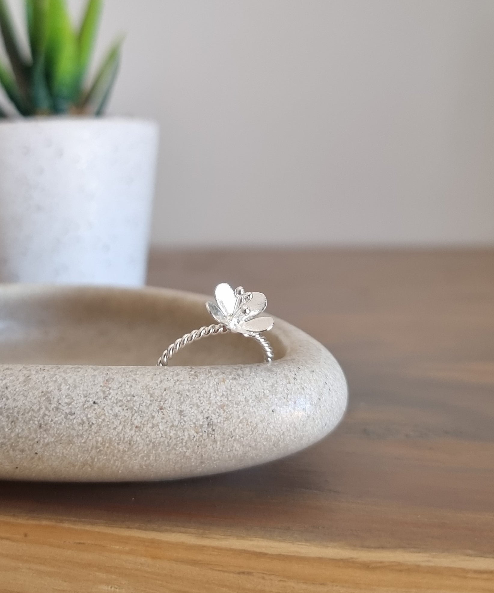 Sterling Silver Flower Ring image 0