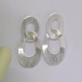 Textured Silver Earrings image 0