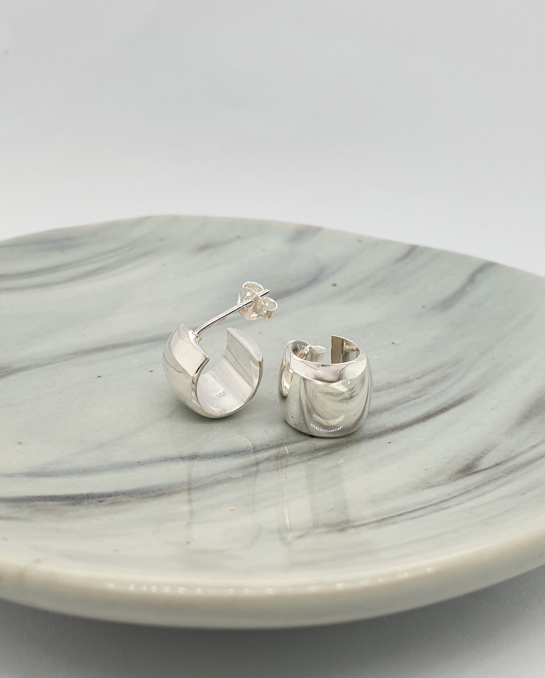 Small Bulky Silver Hoop image 0