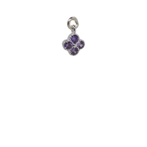 Purple Clover Charm image 0