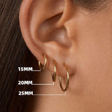 9ct Gold Hoop 25mm image 1