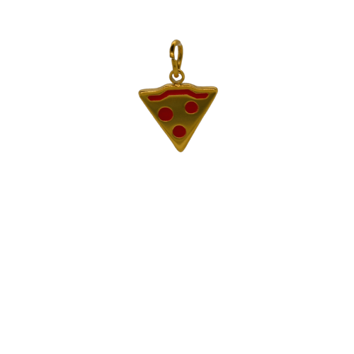 Gold Pizza Charm image 0