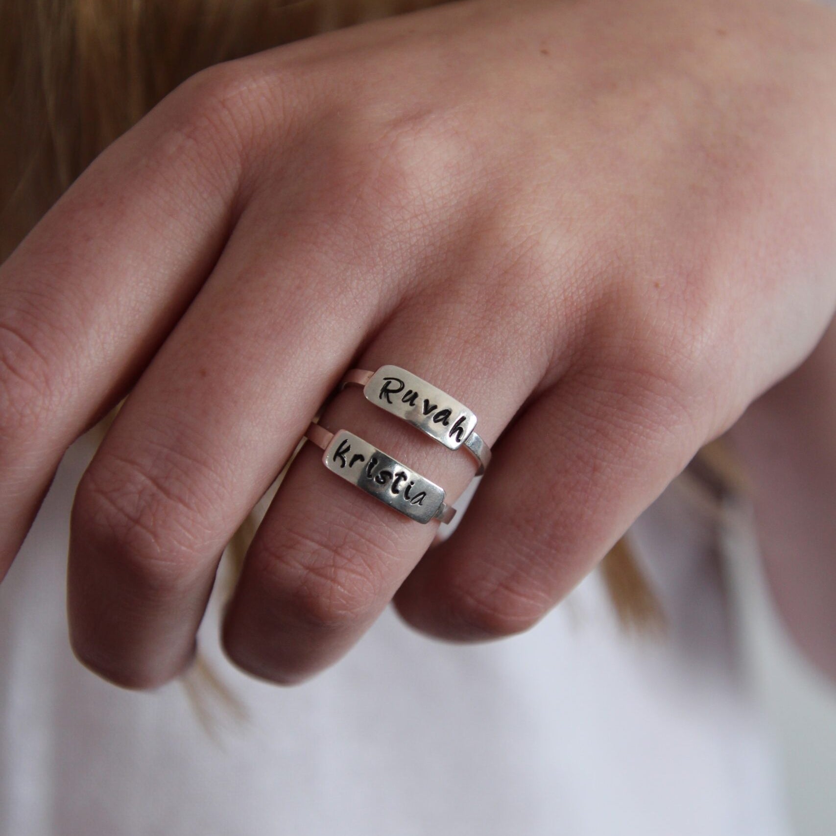 Engraved Name Ring image 1