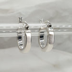 Silver Square Tube Hoop image 0