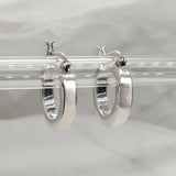 Silver Square Tube Hoop image 0