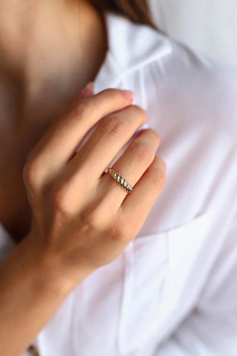 The Golden Croissant Gold Ring image 0