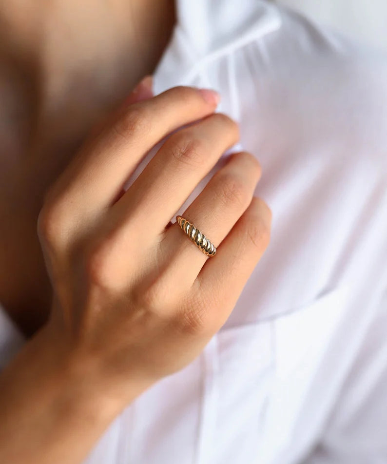 The Golden Croissant Gold Ring image 0