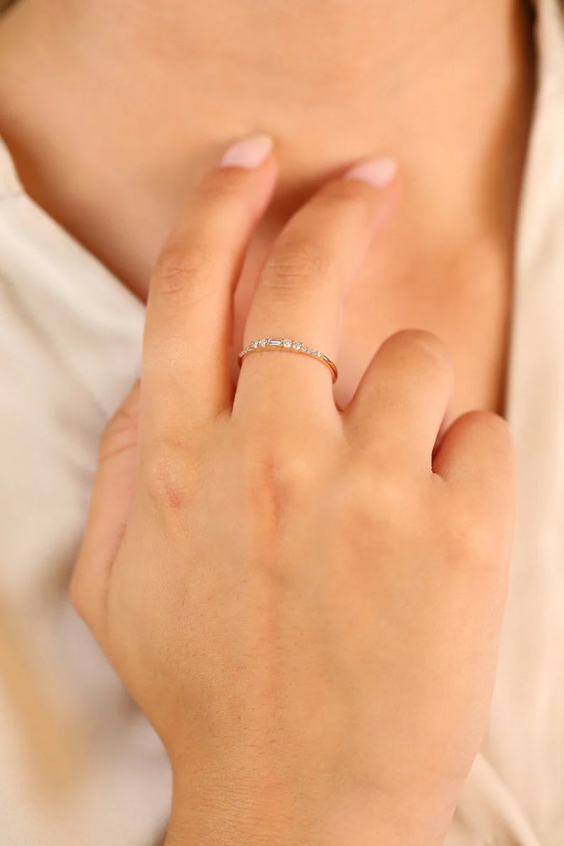 Statement Moissanite Gold Ring image 1