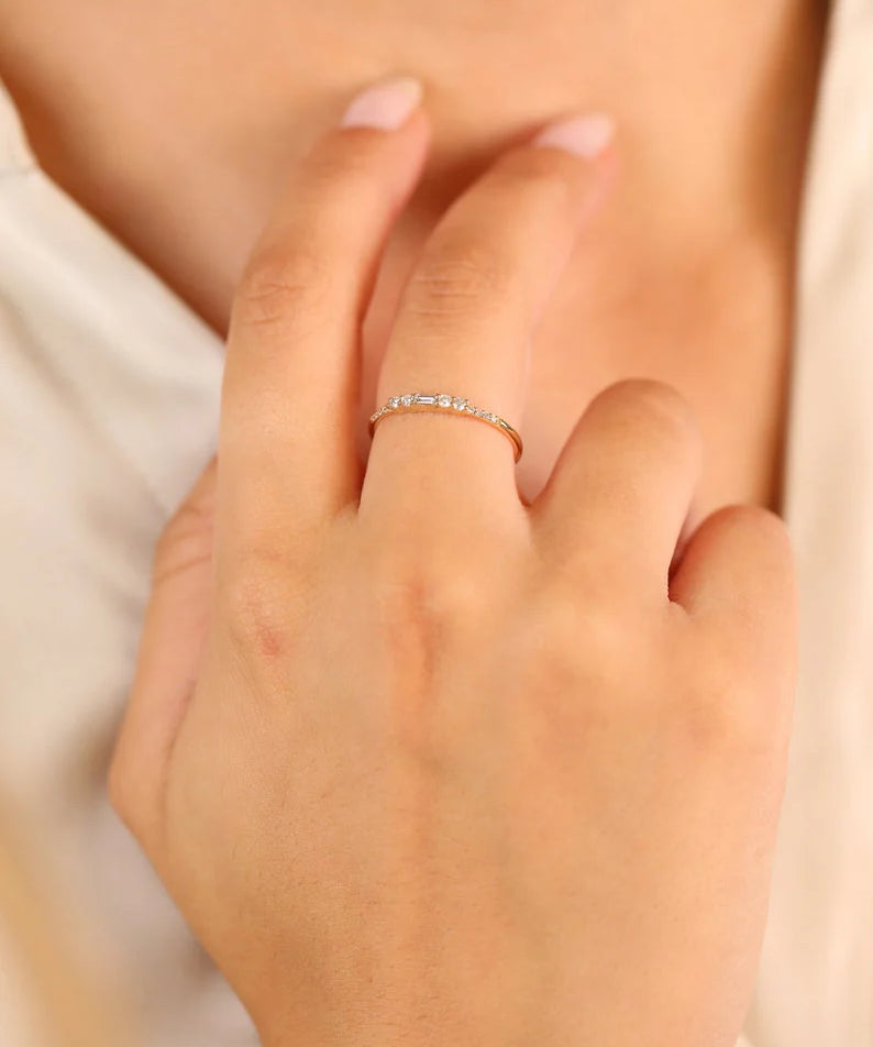 Statement Moissanite Gold Ring image 1
