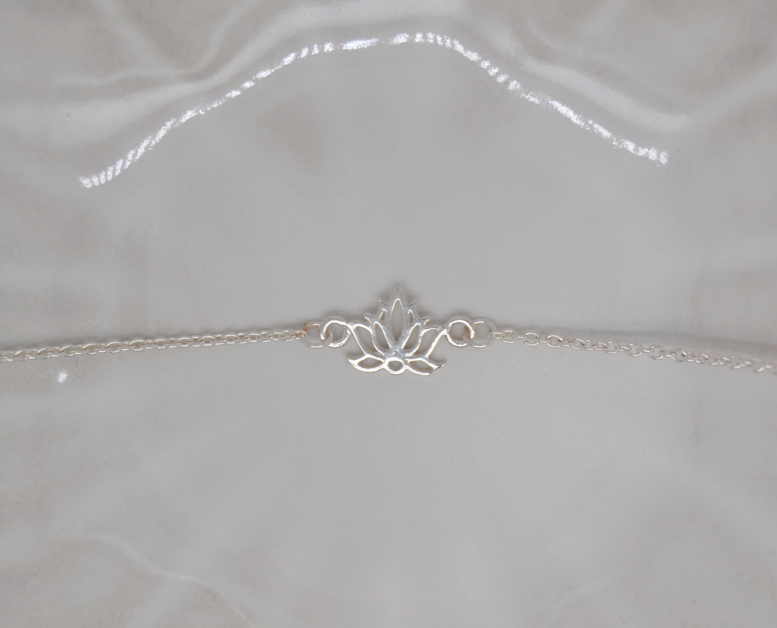 Silver Lotus Bracelet image 0