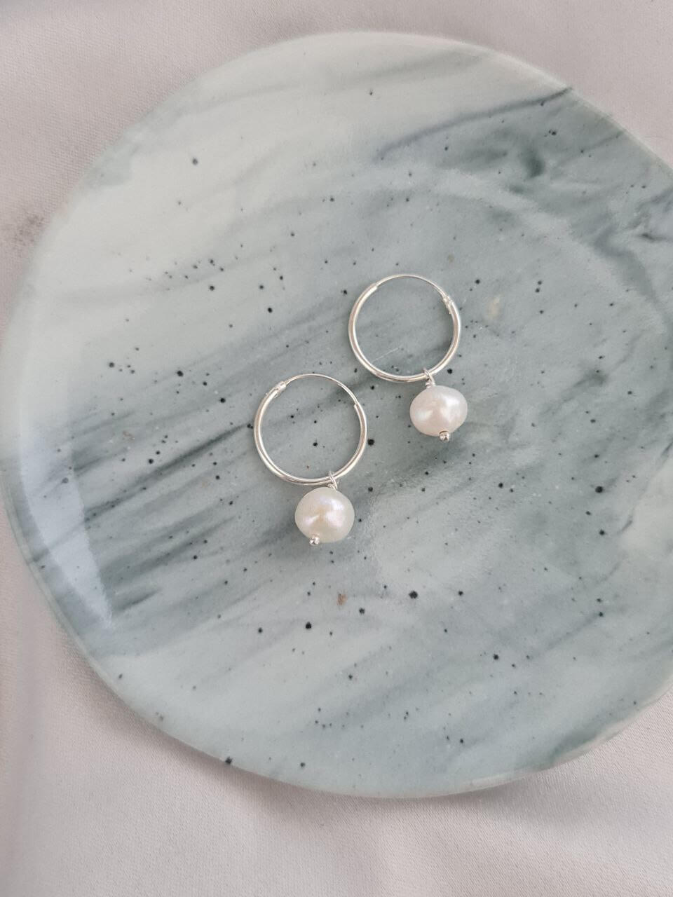 Sterling Silver Pearl Earrings image 1