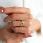 The Peace Leaf Gold Ring image 1