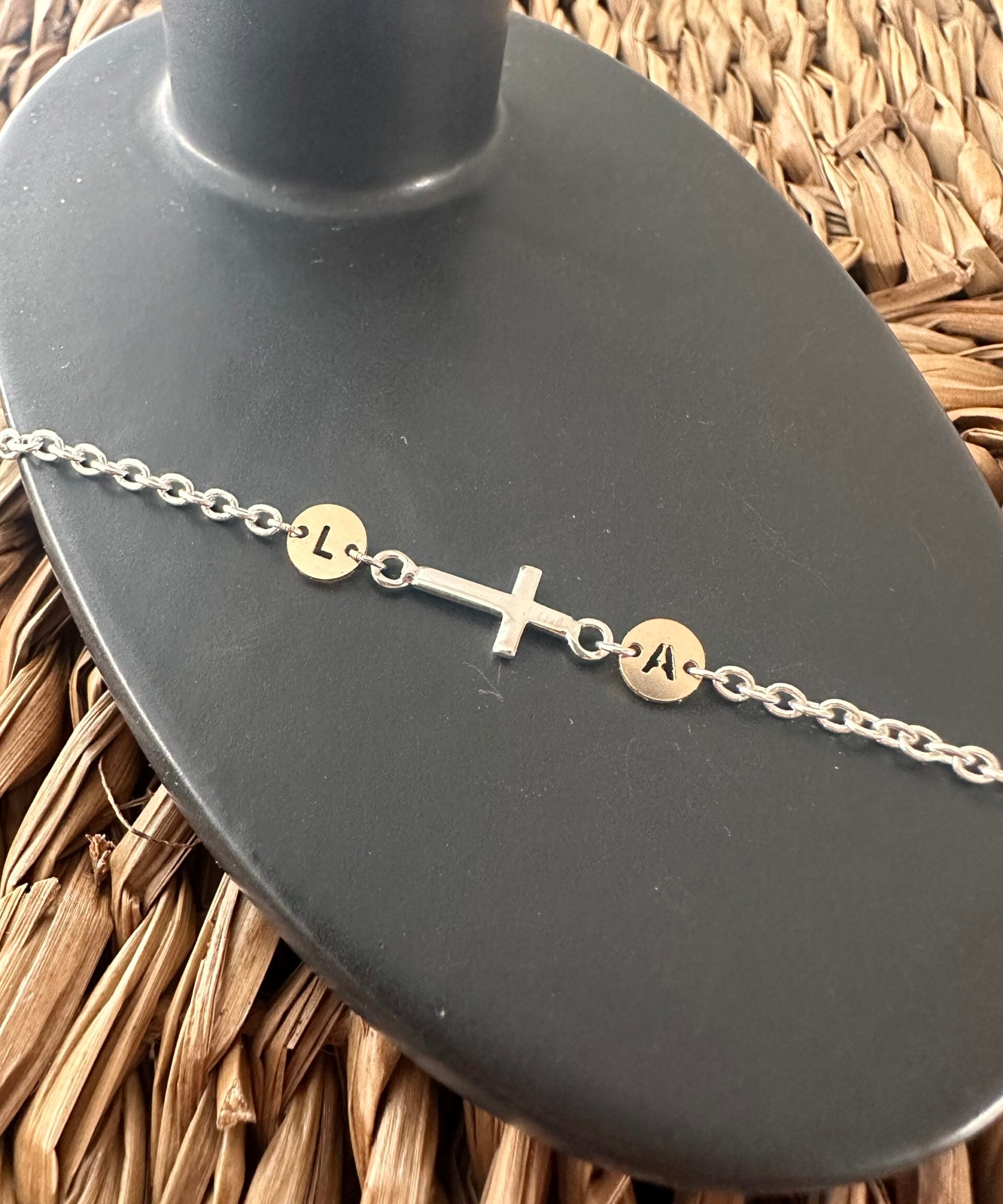 Initial Cross Bracelet image 1