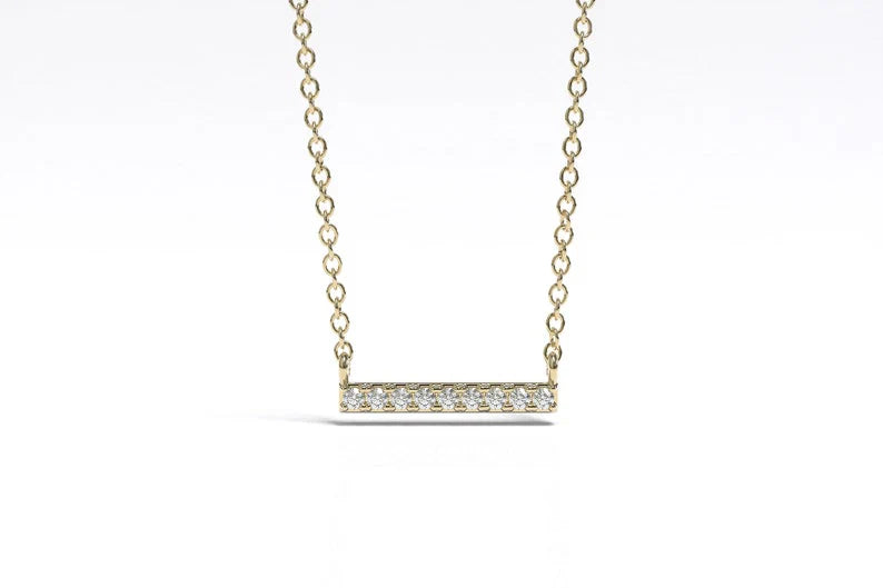 The Dainty Bar Moissanite Necklace image 2