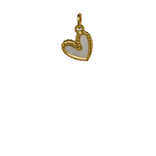 White and Gold Heart image 0