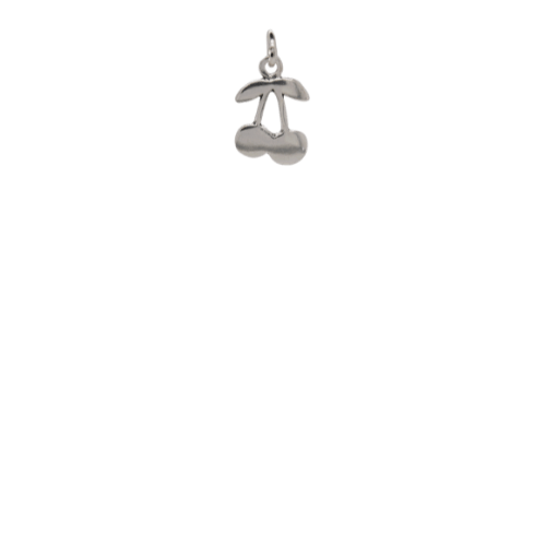 Silver Cherry Charm image 0