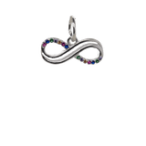 Colourful cubic silver infinity Charm image 0