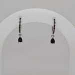 Tiny Teardrop Earrings - Black image