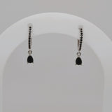 Tiny Teardrop Earrings - Black image