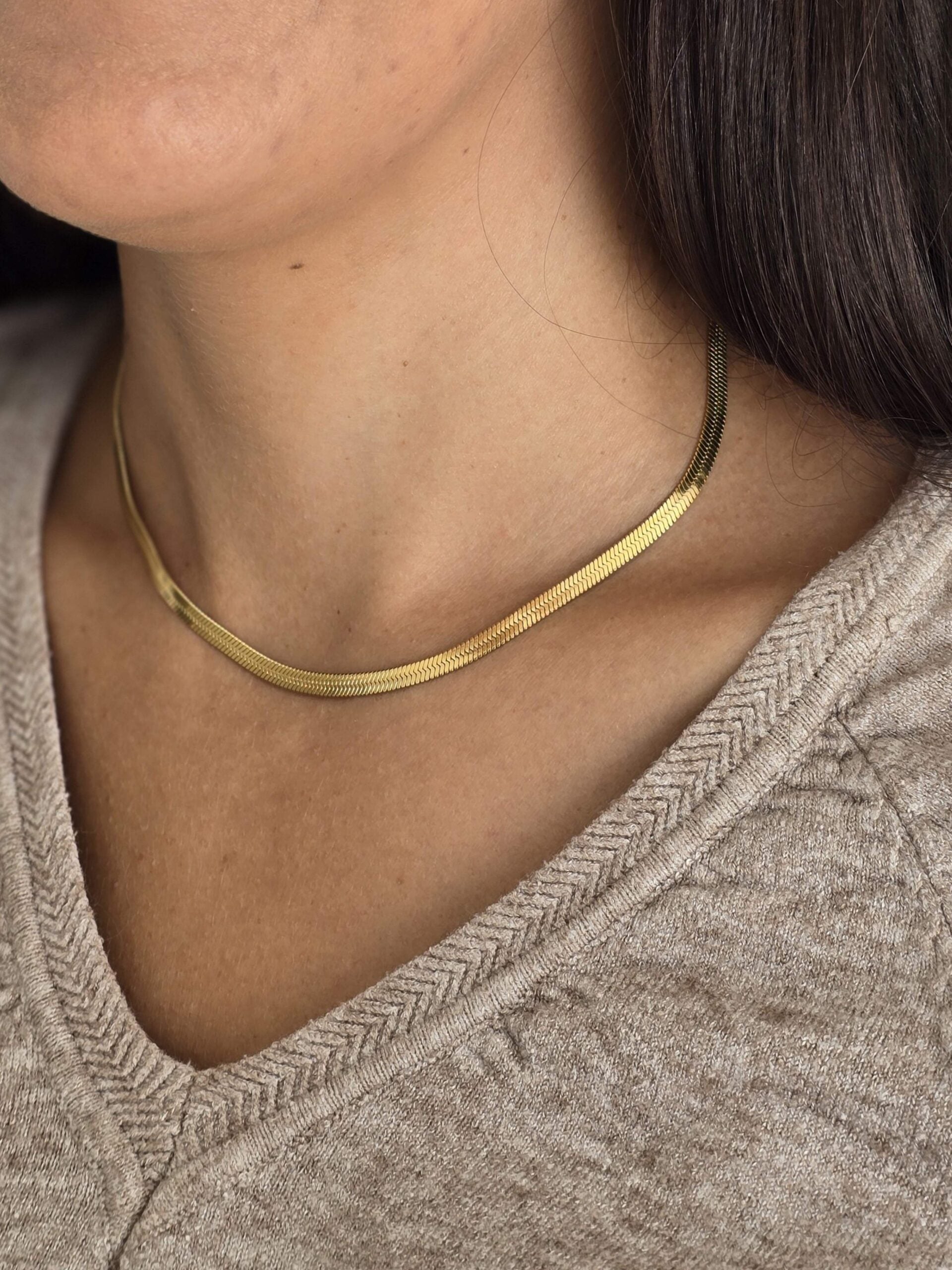 Stainless Steel Herringbone Chain image 0