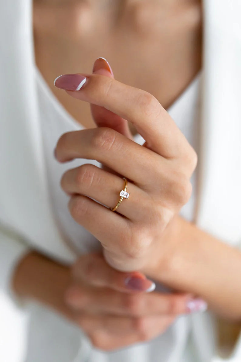The Baguette Moissanite Ring image 1