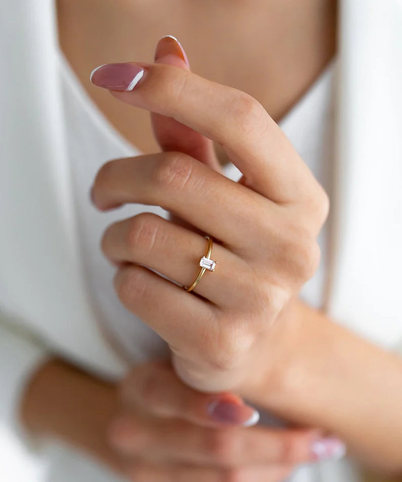 The Baguette Moissanite Ring image 1