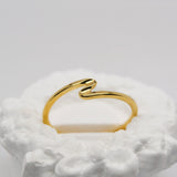 Gold Small Wave Ring image 0