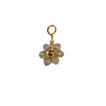 Grey Beaded Flower Charm - Grey image
