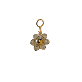 Grey Beaded Flower Charm - Grey image